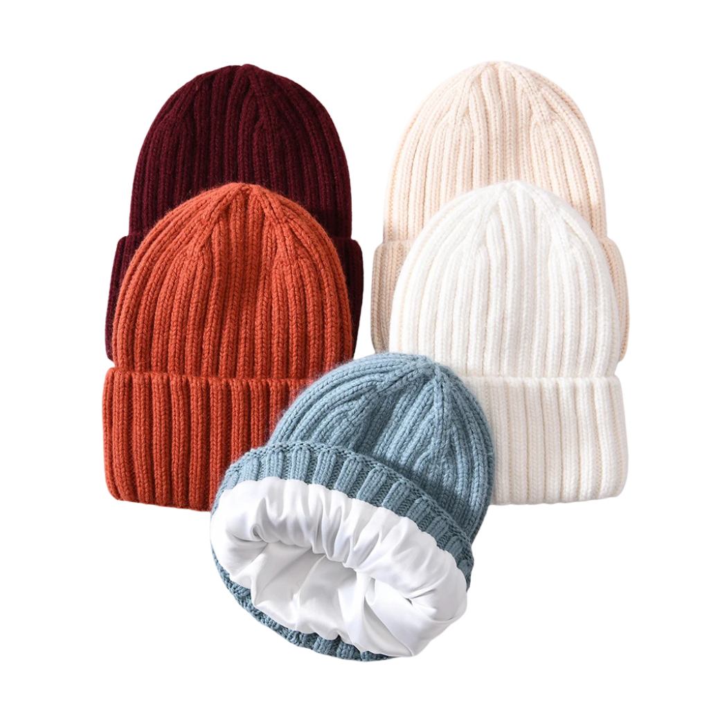 Cashmere Blend Satin Lined Beanie